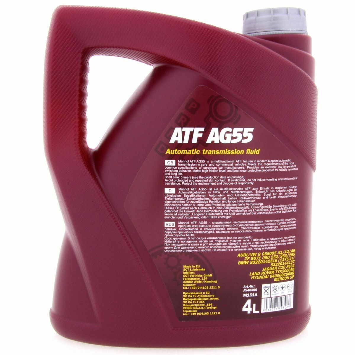 8 Liter (2x4) MANNOL ATF AG55 Getriebeöl Automatikgetriebe Öl 4036021403069