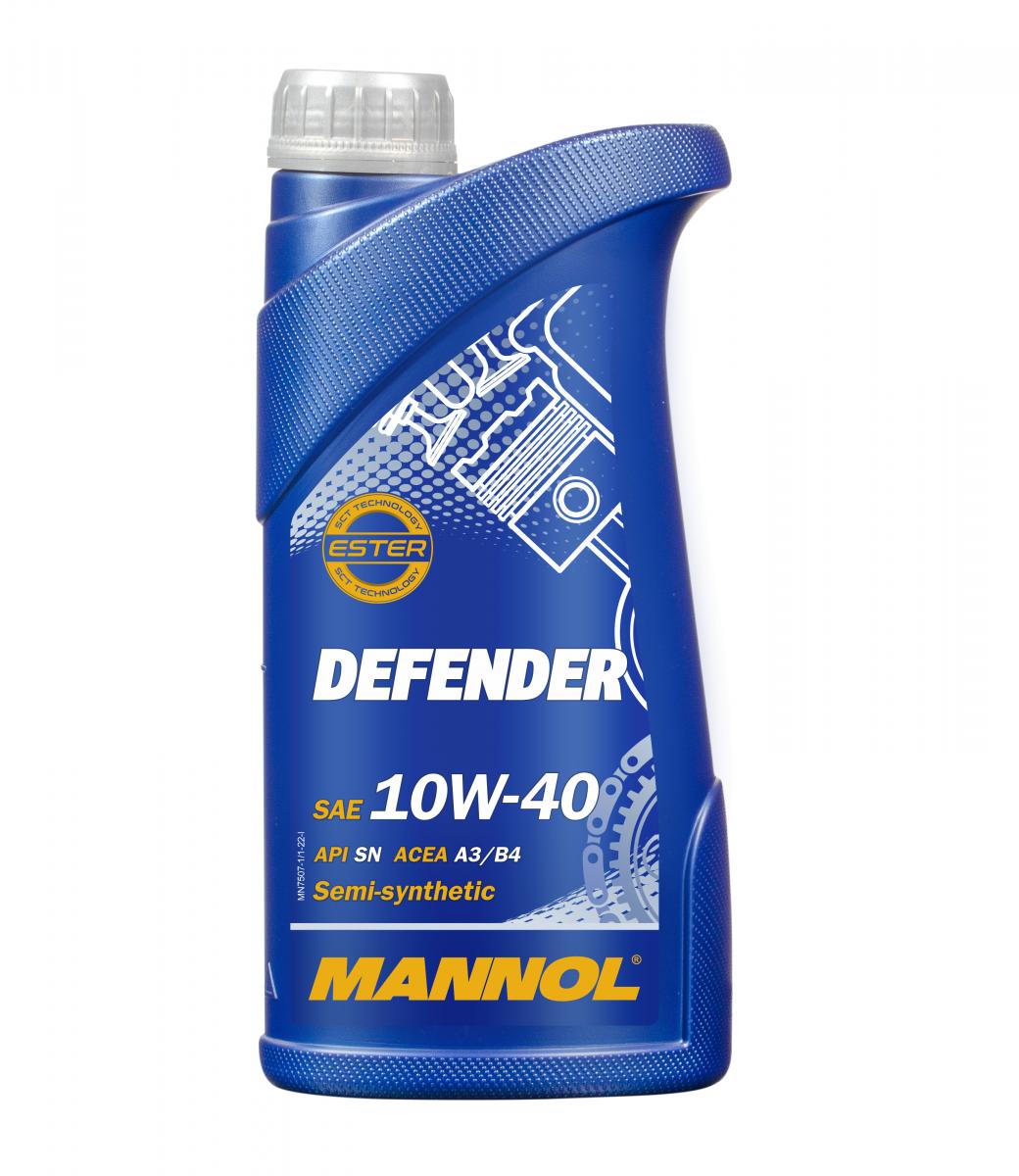 1 Liter MANNOL Defender 10W-40 API SN Motoröl 10W40 4036021102566