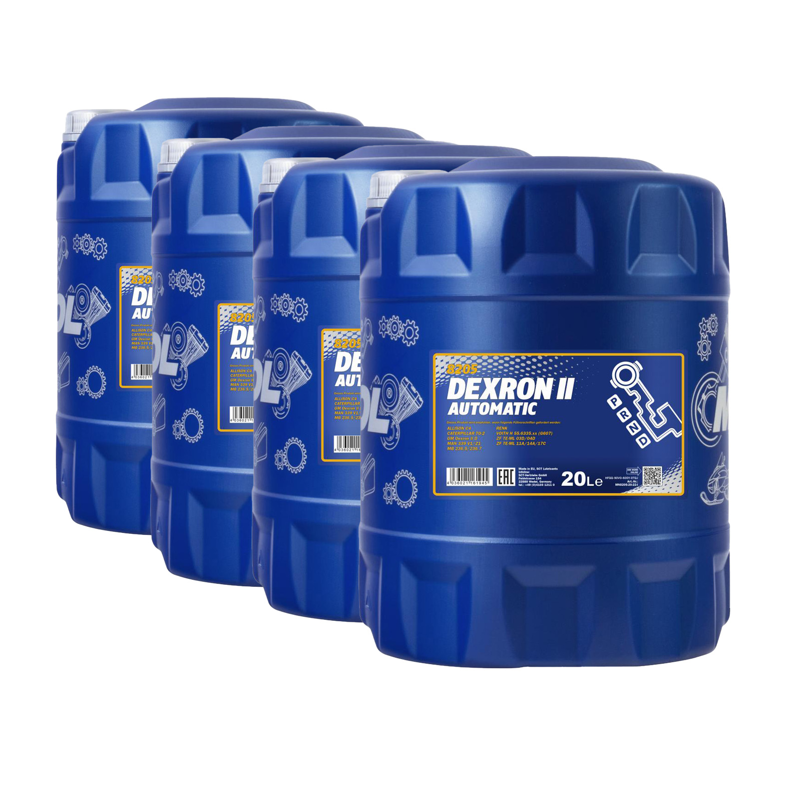 80 Liter (4x20) MANNOL Automatic ATF Dexron II 8205 Getriebeöl Automatikgetriebe