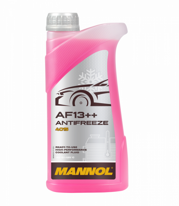 Kühlerfrostschutz 1 Liter MANNOL Antifreeze AF13++ (-40 °C) 4015 rot