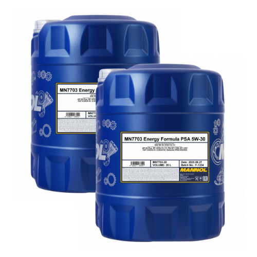 40 Liter (2x20) MANNOL Energy Formula PSA MN7703 Motoröl 5W-30 API SN/CH-4