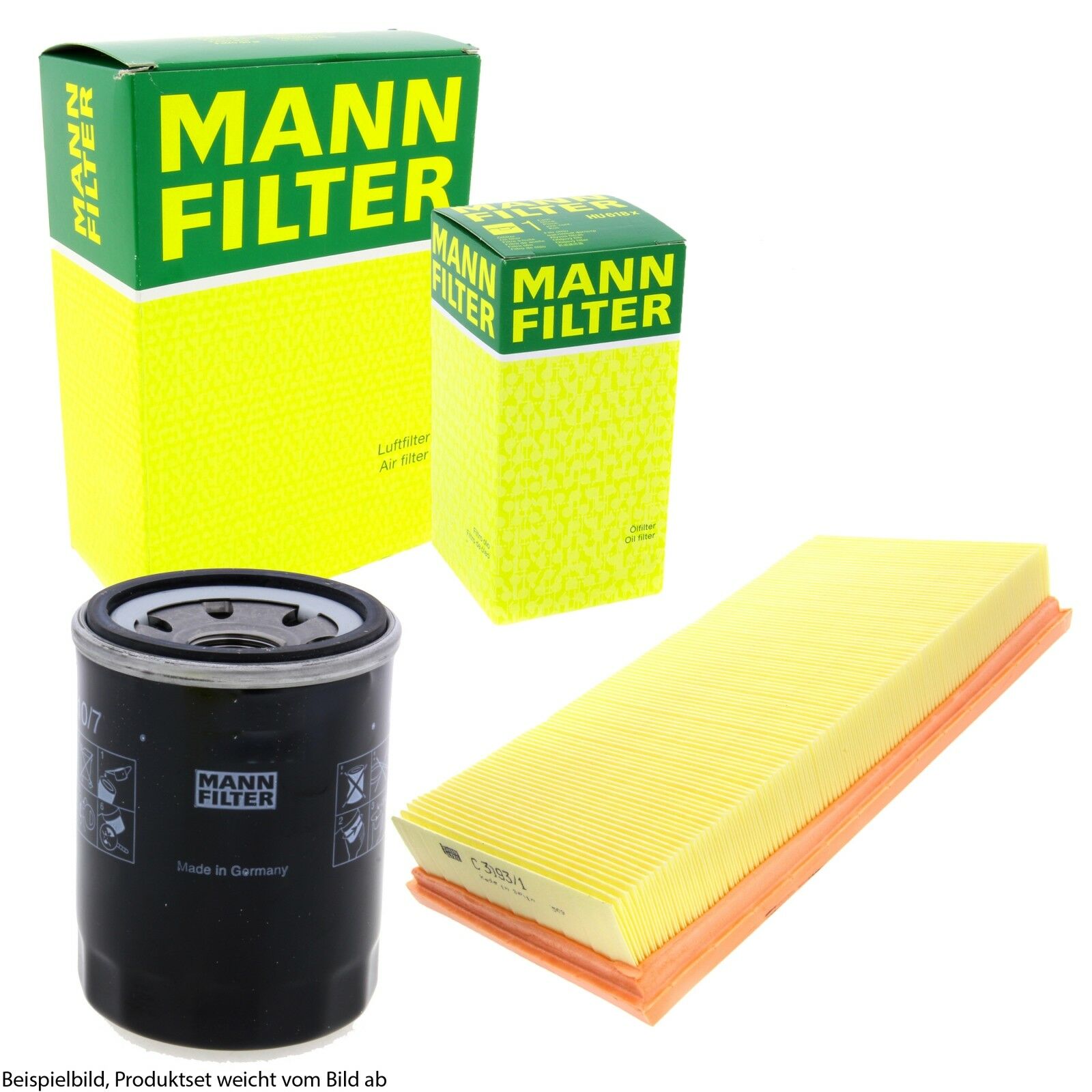MANN Inspektionskit Ölfilter Luftfilter Set passend für Fiat PUNTO 188 1.2 Bifuel