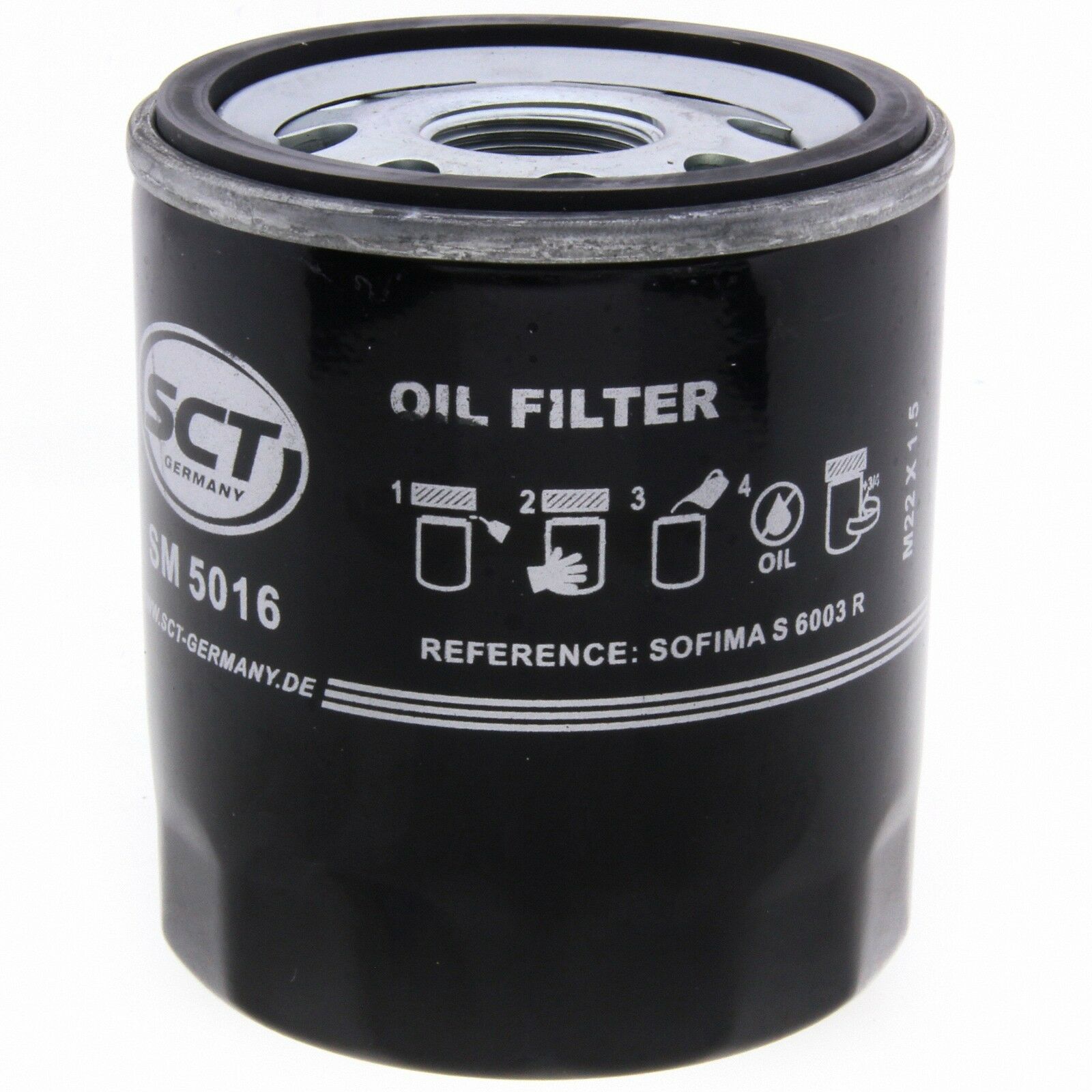 SCT Ölfilter SM5016 Filter Motorfilter Servicefilter Anschraubfilter passend für Dodge Jeep