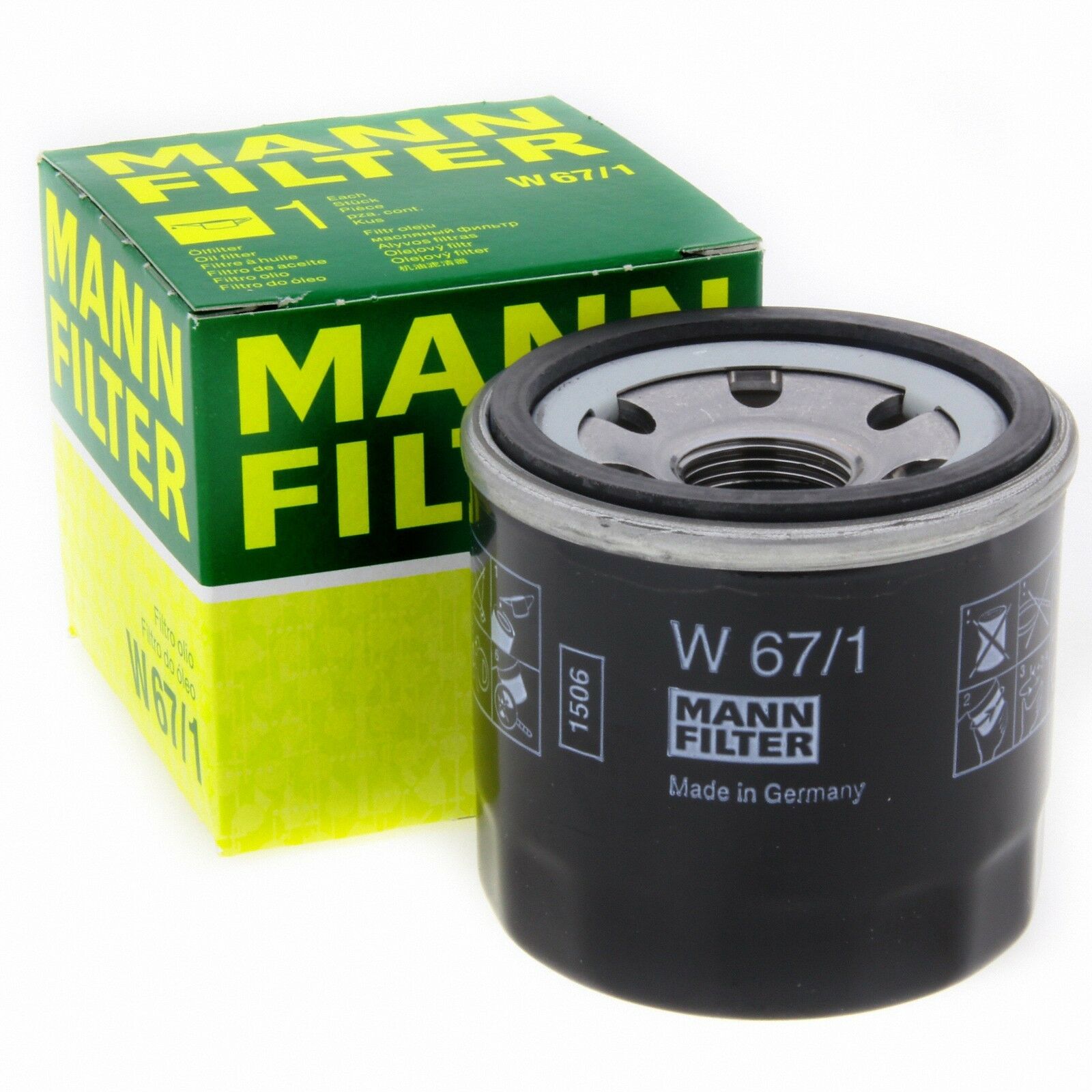 MANN Ölfilter W671 Filter passend für Ford Honda Hyundai Kia Mazda Nissan Renault