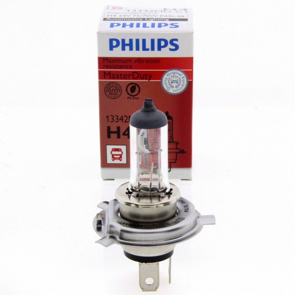 2x H4 Philips MasterDuty 2x Longlife LKW 24V Halogenlampe 13342MD Box Set