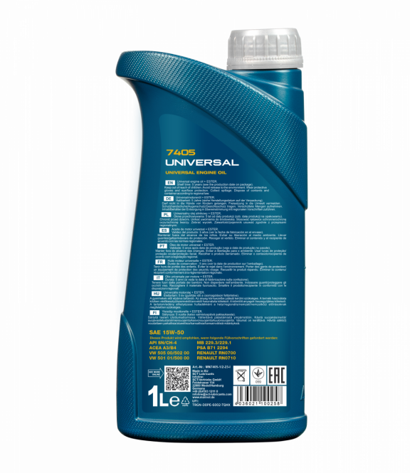 5 Liter (5x1) MANNOL Universal 15W-40 API SN CH-4 Motoröl 15W40 4036021100258