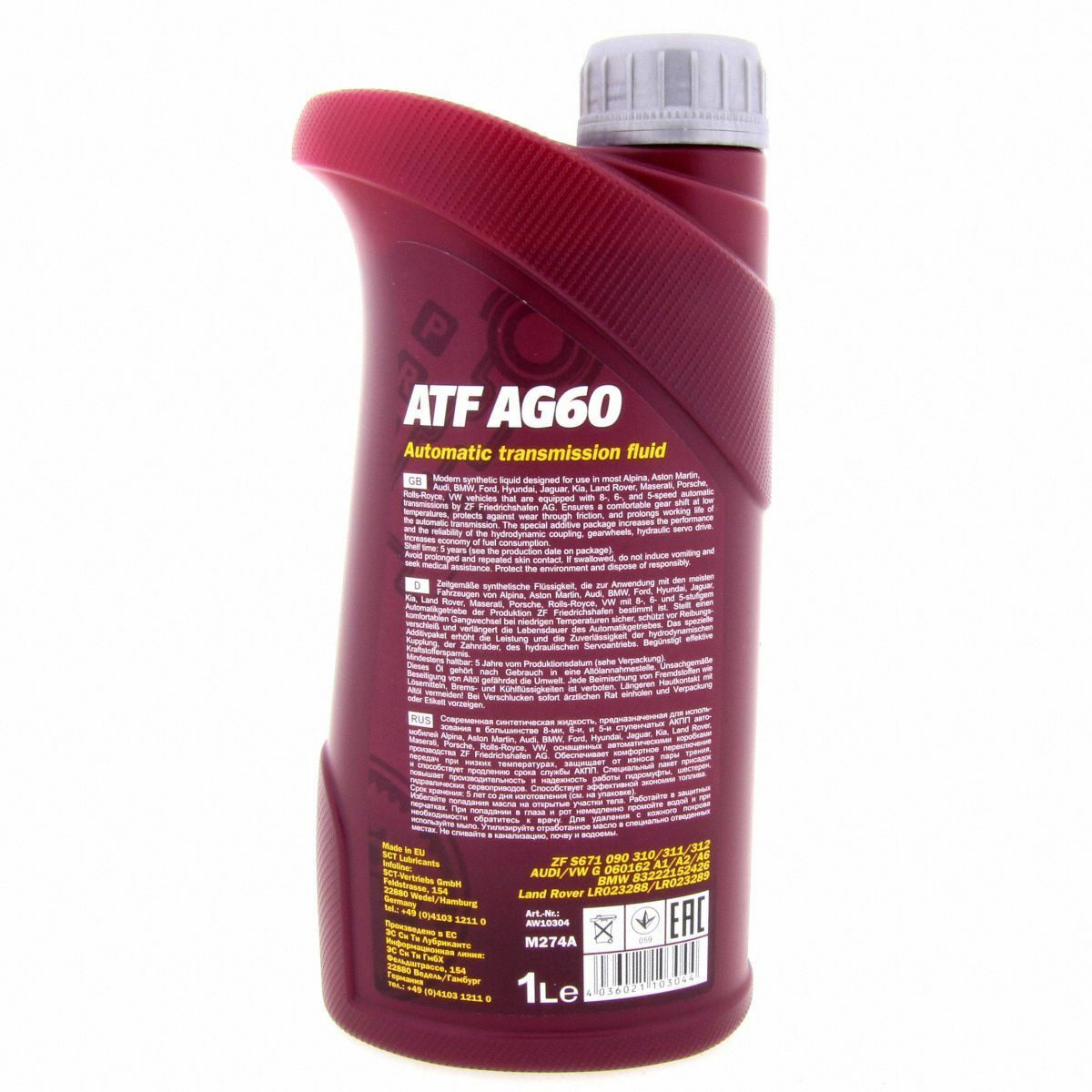 1 Liter MANNOL ATF AG60 Getriebeöl Automatikgetriebe Öl 4036021103044