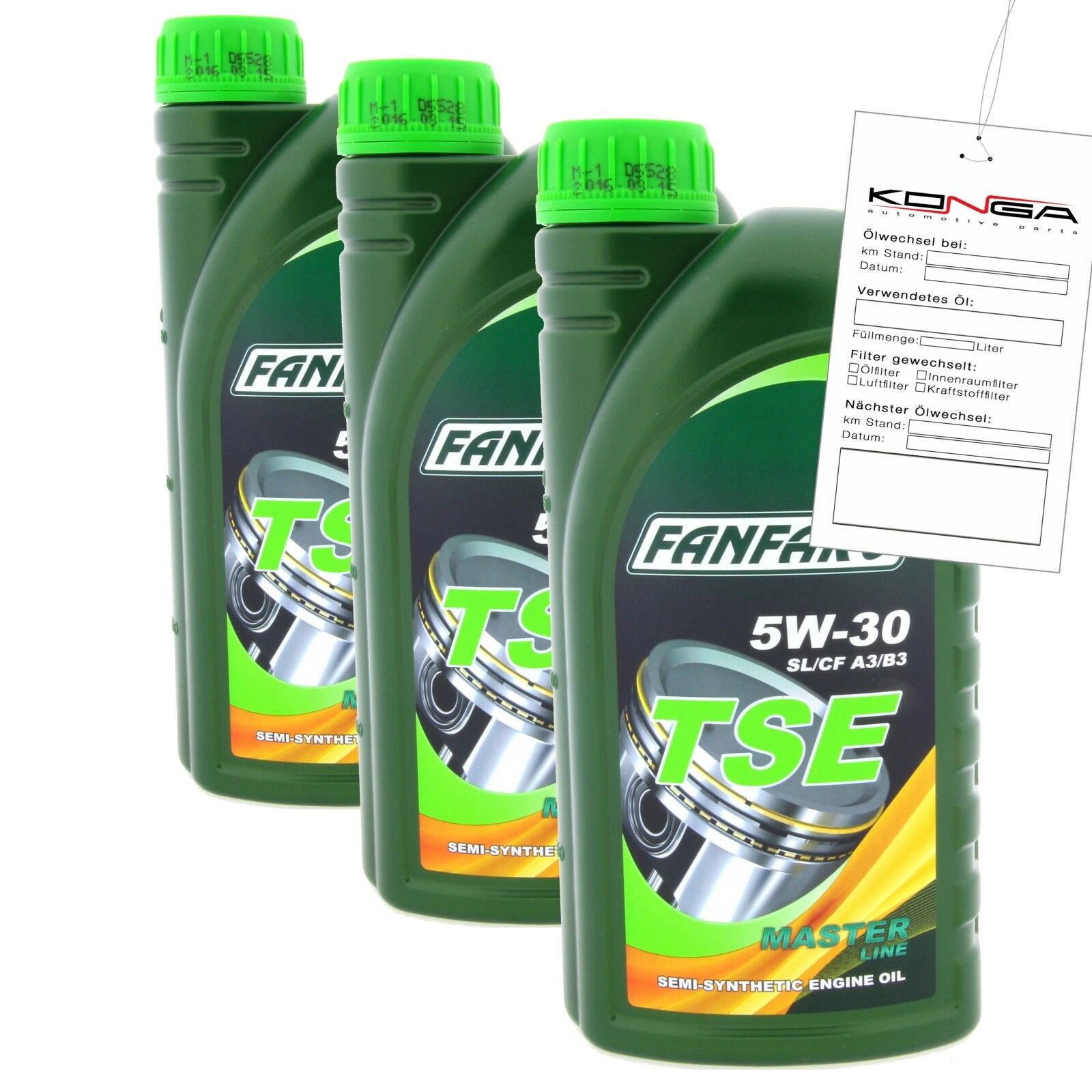 3 Liter FANFARO TSE 5W-30 SN CH-4 Motoröl A3 B3 MB 229.1 passend für VW 502.00 505.00