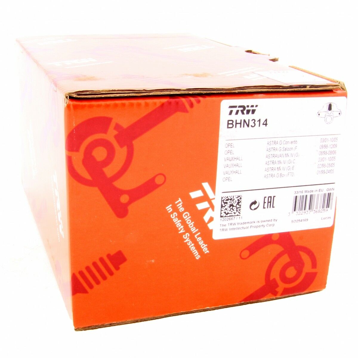 TRW Bremssattel BHN314 93176085 hinten rechts für Opel Astra G Caravan