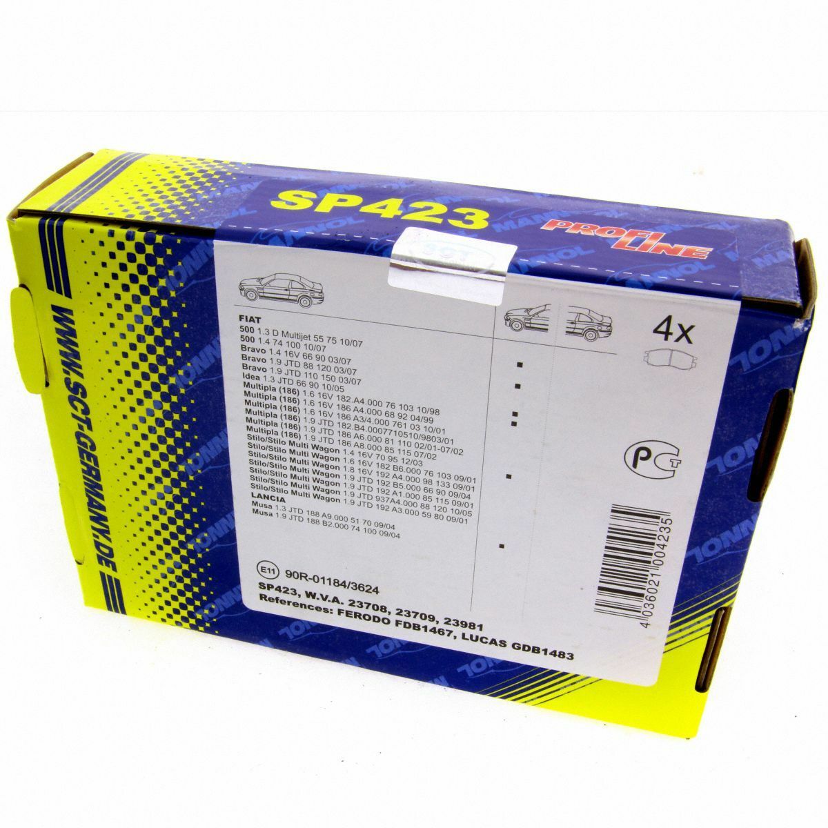 *** SCT Bremsbeläge SP423PR Bremsklötze Bremsbelagsatz Fiat Lancia vorne Bremsen