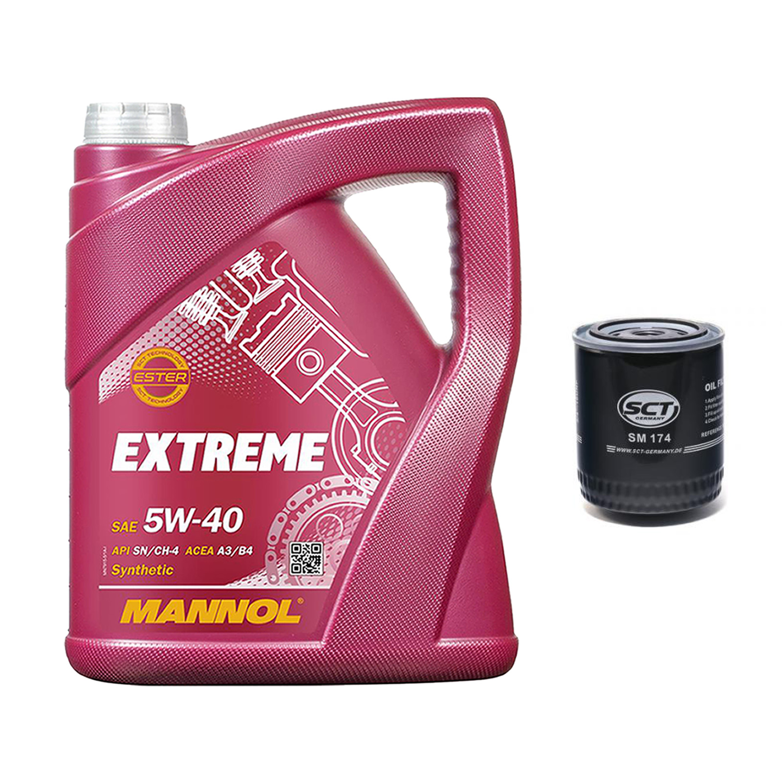 Inspektionskit MANNOL Extreme 5W-40 passend für VW Passat 2.8 V6 Syncro 4Motion Variant
