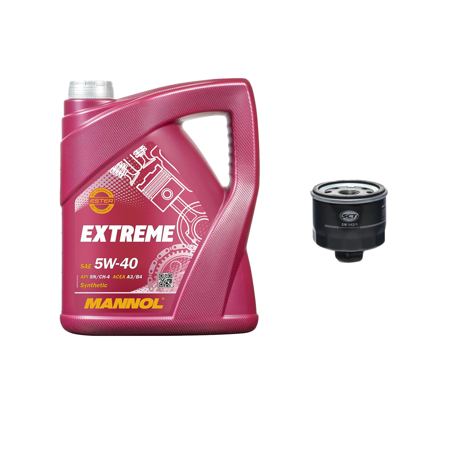 Inspektionskit MANNOL Extreme 5W-40 für Dacia Duster 1.5 Dci 4x4 Sandero Logan