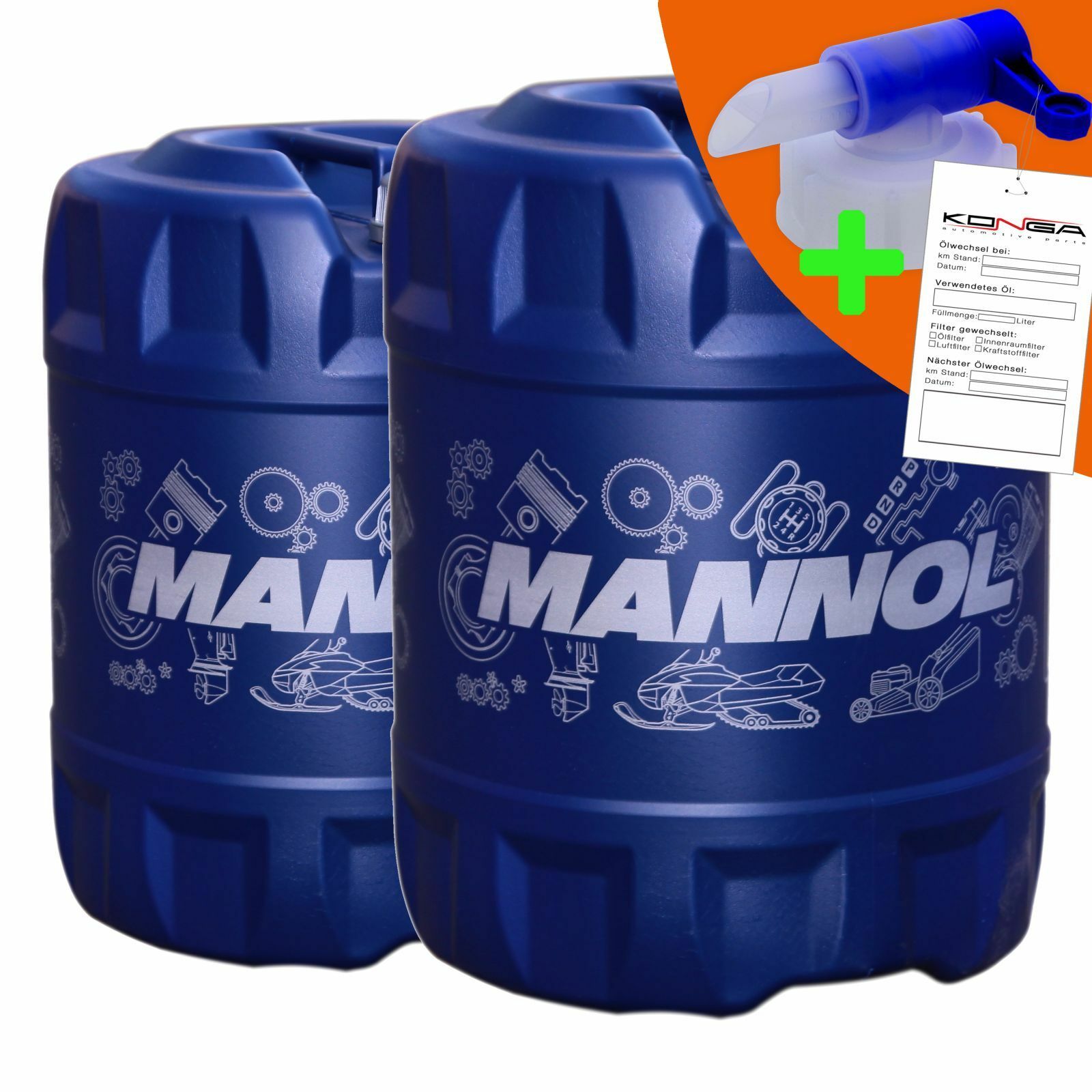 40 Liter MANNOL Agro TC Öl für Gartengeräte Rasenmäher-Öl + Ablasshahn