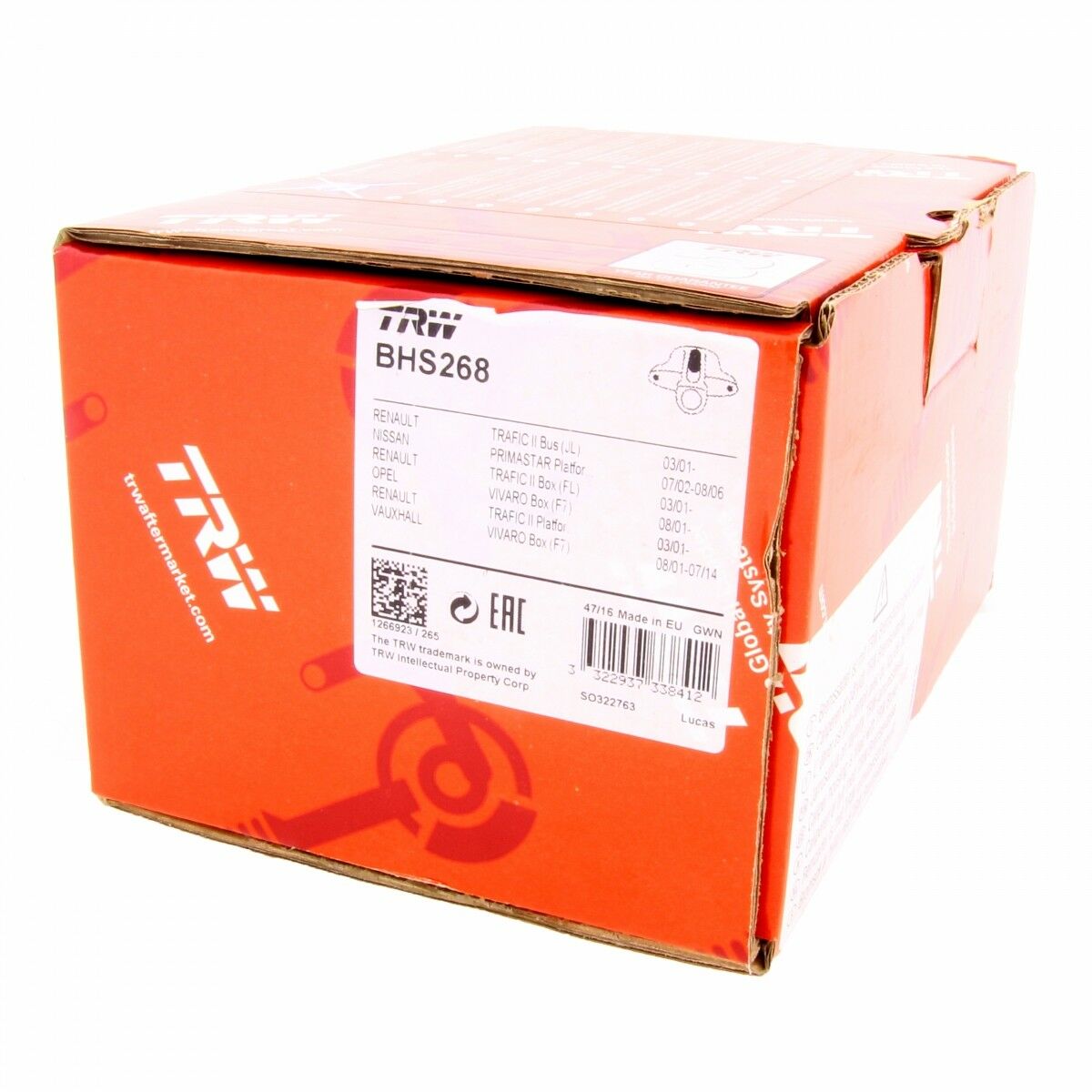 TRW Bremssattel BHS268 7701050916 hinten rechts passend für Nissan Opel Renault
