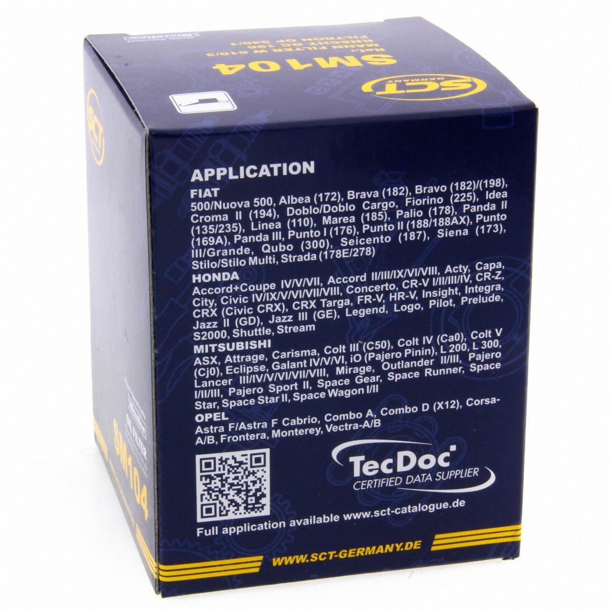 SCT Ölfilter SM104 Filter Motorfilter Servicefilter Anschraubfilter FORD USA Fiat Honda