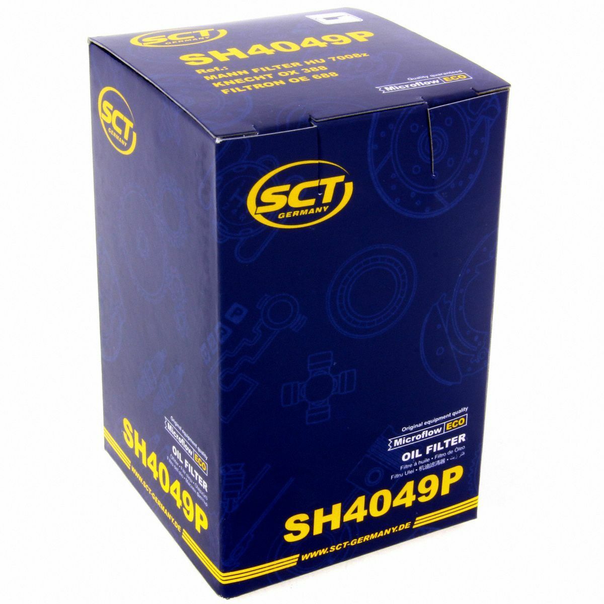 SCT Ölfilter SH 4049 P Filter Motorfilter Servicefilter Patronenfilter passend für Audi Seat Skoda VW