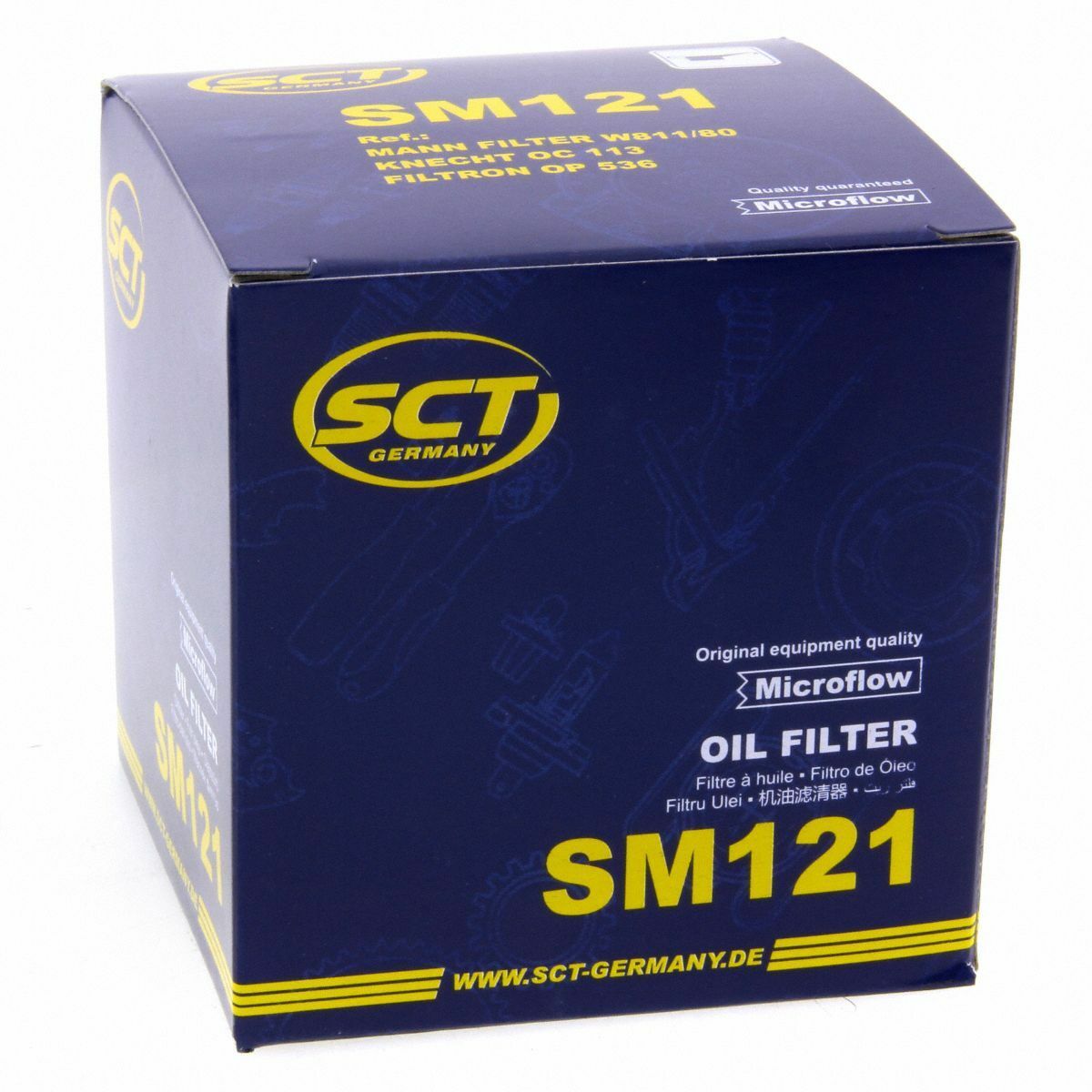 SCT Ölfilter SM121 Filter Motorfilter Servicefilter Anschraubfilter passend für Ford Hyundai Isuzu Kia
