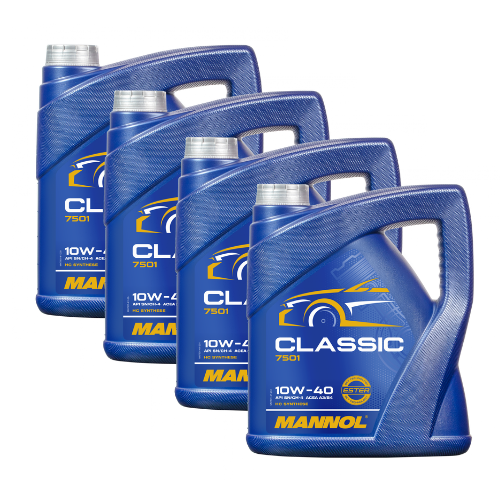 16 Liter (4x4) MANNOL Classic 10W-40 API SN/CH-4 Motoröl 10W40 4036021404202