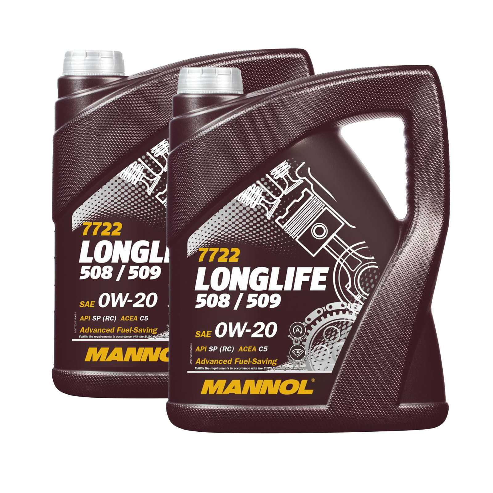 10 Liter (2x5) MANNOL Longlife Motoröl 508/509 MN7722 SAE 0W-20 API SP (RC) 