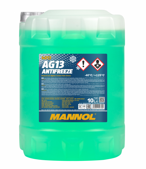 10 ltr. MANNOL hightech Antifreeze AG13 Frostschutz Fertiggemisch grün -40°C G13