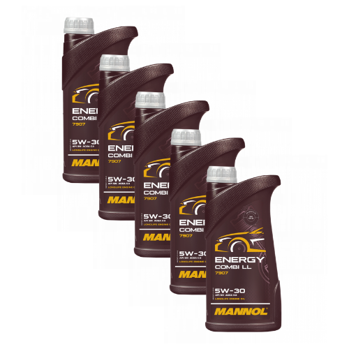 5 Liter (5x1) MANNOL Energy Combi LL 5W-30 API SN Motoröl 5W30 4036021101309