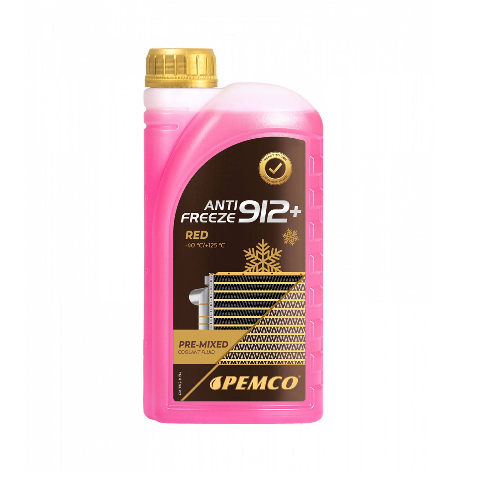 10 Liter (10x1) PEMCO Antifreeze 912+ Kühlerfrostschutz bis -40C rot PM0912