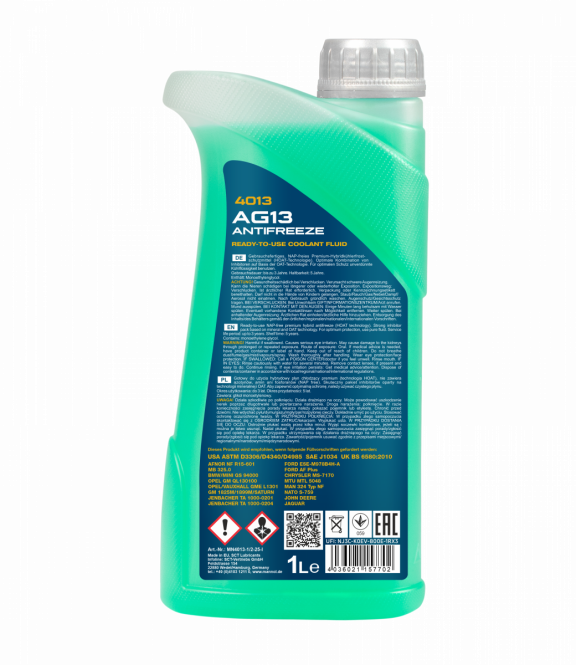1 Liter MANNOL hightech Antifreeze AG13 Frostschutz Fertiggemisch grün -40°C G13
