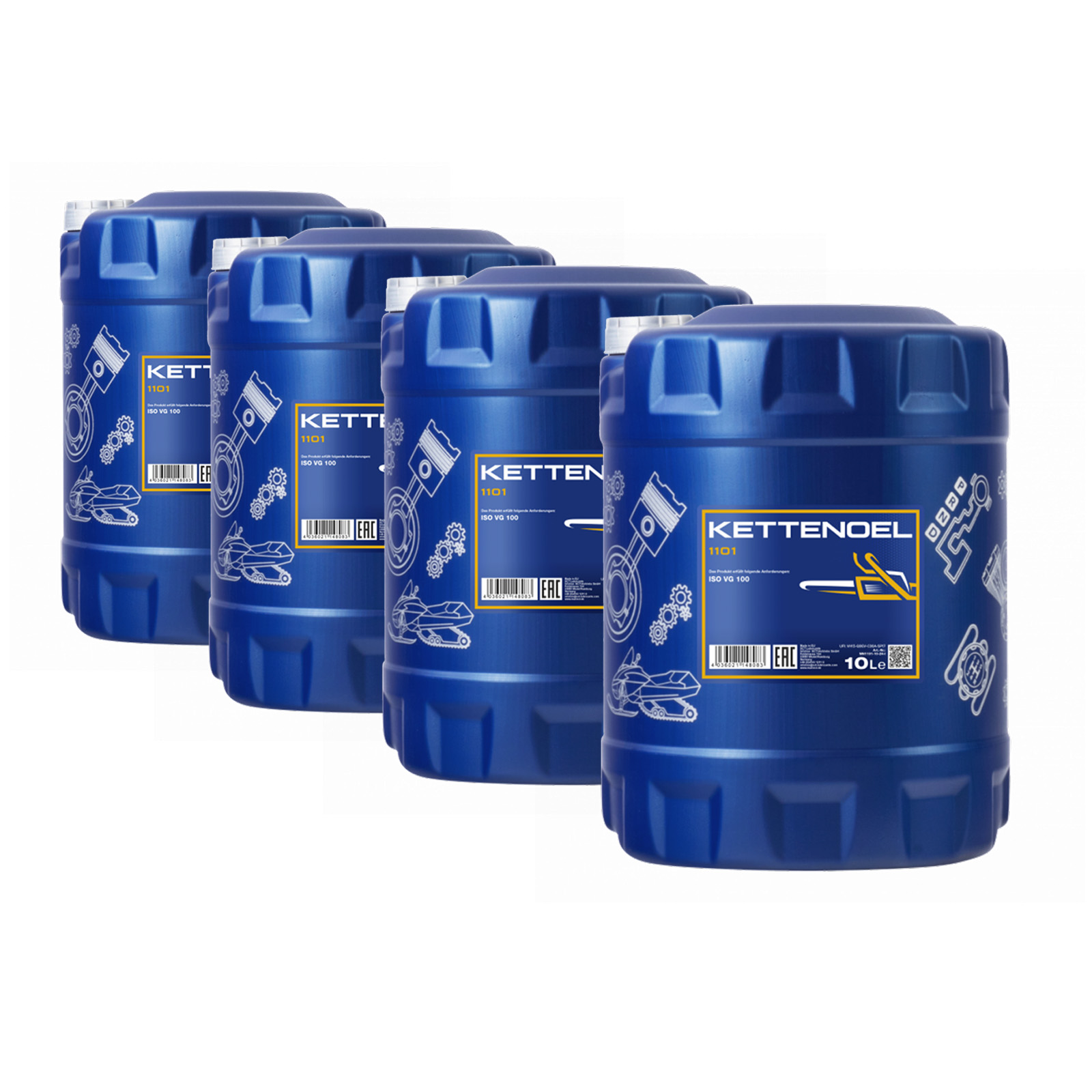 40 Liter (4x10) MANNOL Chain Saw Oil Kettenöl mineralisches Sägekettenhaftöl Motorsäge