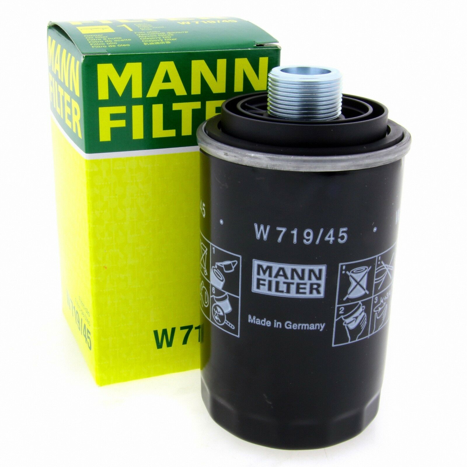 MANN Ölfilter Fahrzeugfilter W71945 Filter passend für Audi Seat Skoda VW