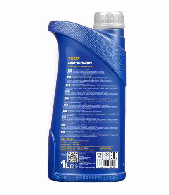 1 Liter MANNOL Defender 10W-40 API SN Motoröl 10W40 4036021102566