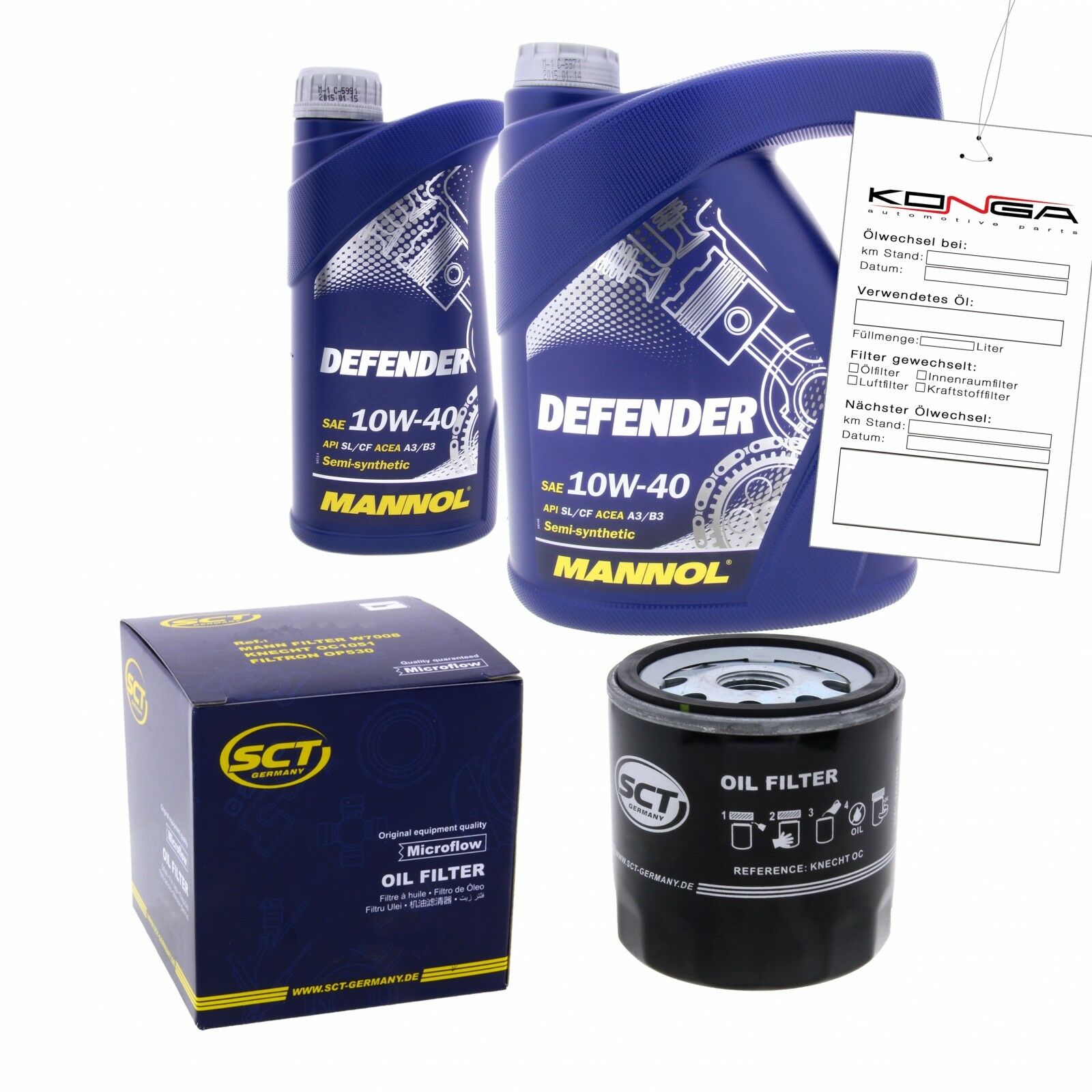 Inspektionskit MANNOL Defender 10W-40 passend für VW Passat 2.8 4Motion Variant