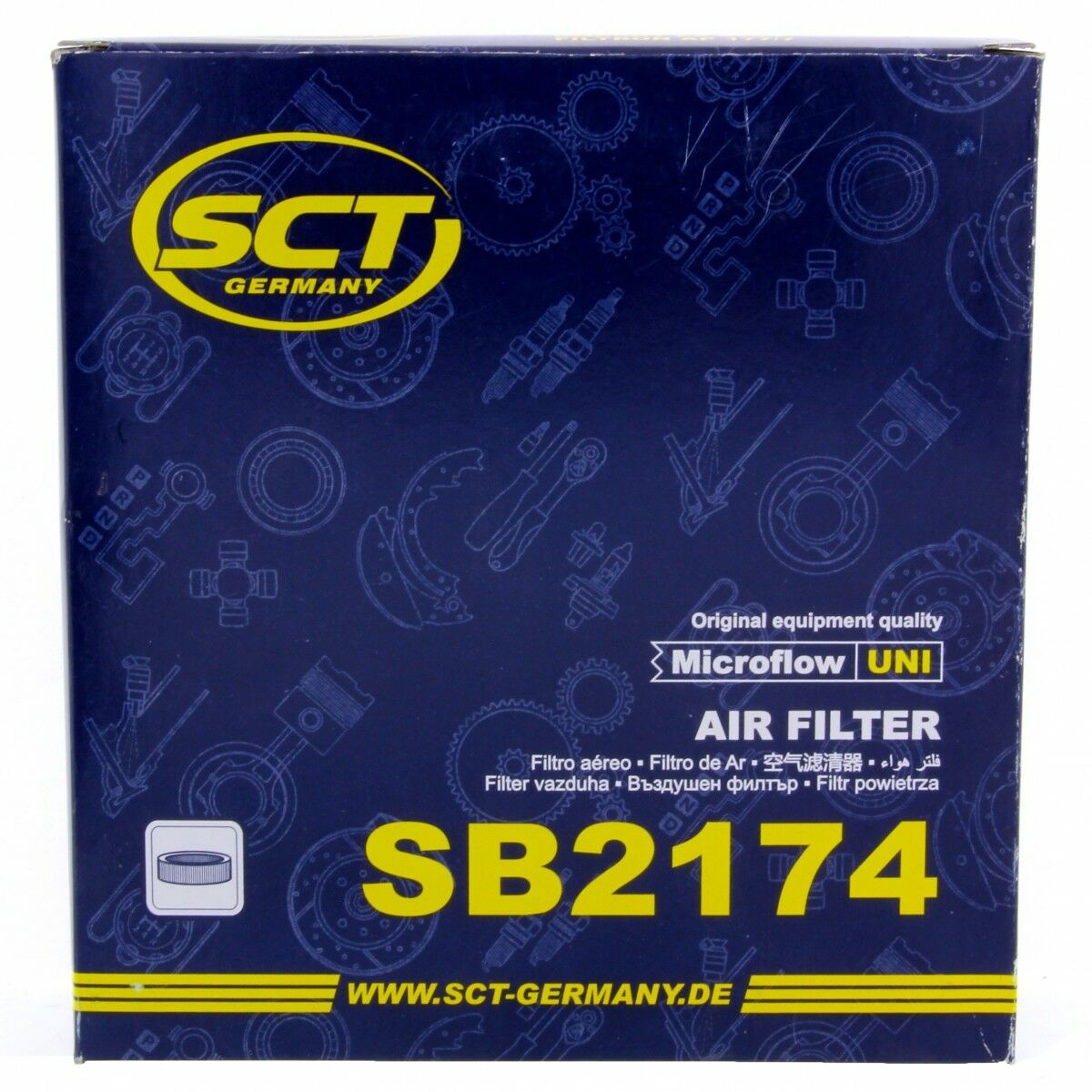 SCT Luftfilter Fahrzeugfilter SB2174 Motorfilter Servicefilter passend für Hyundai Kia