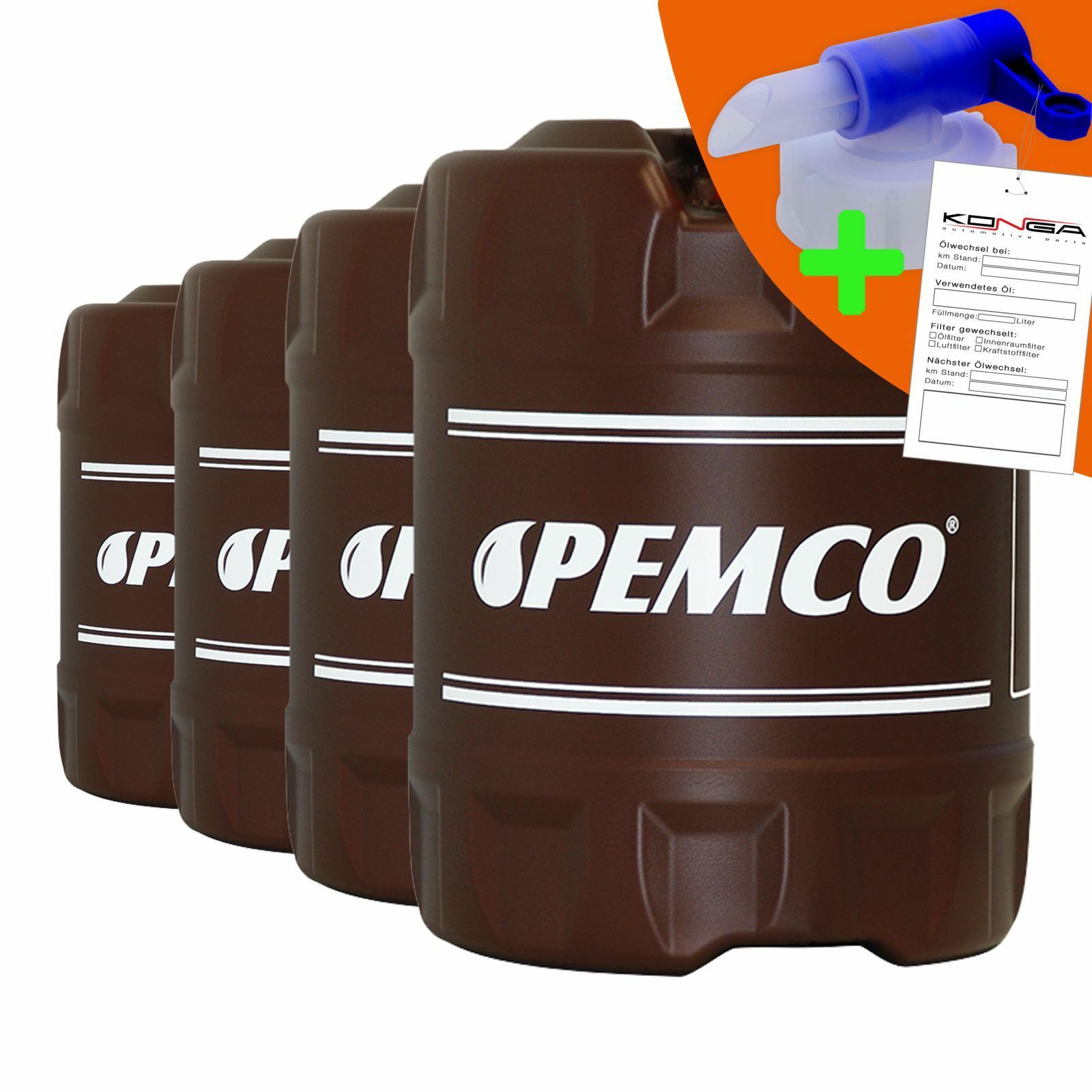 80 Liter (4x20) PEMCO SAE 80W-90 iPOID 548 Getriebeöl +Ablasshahn