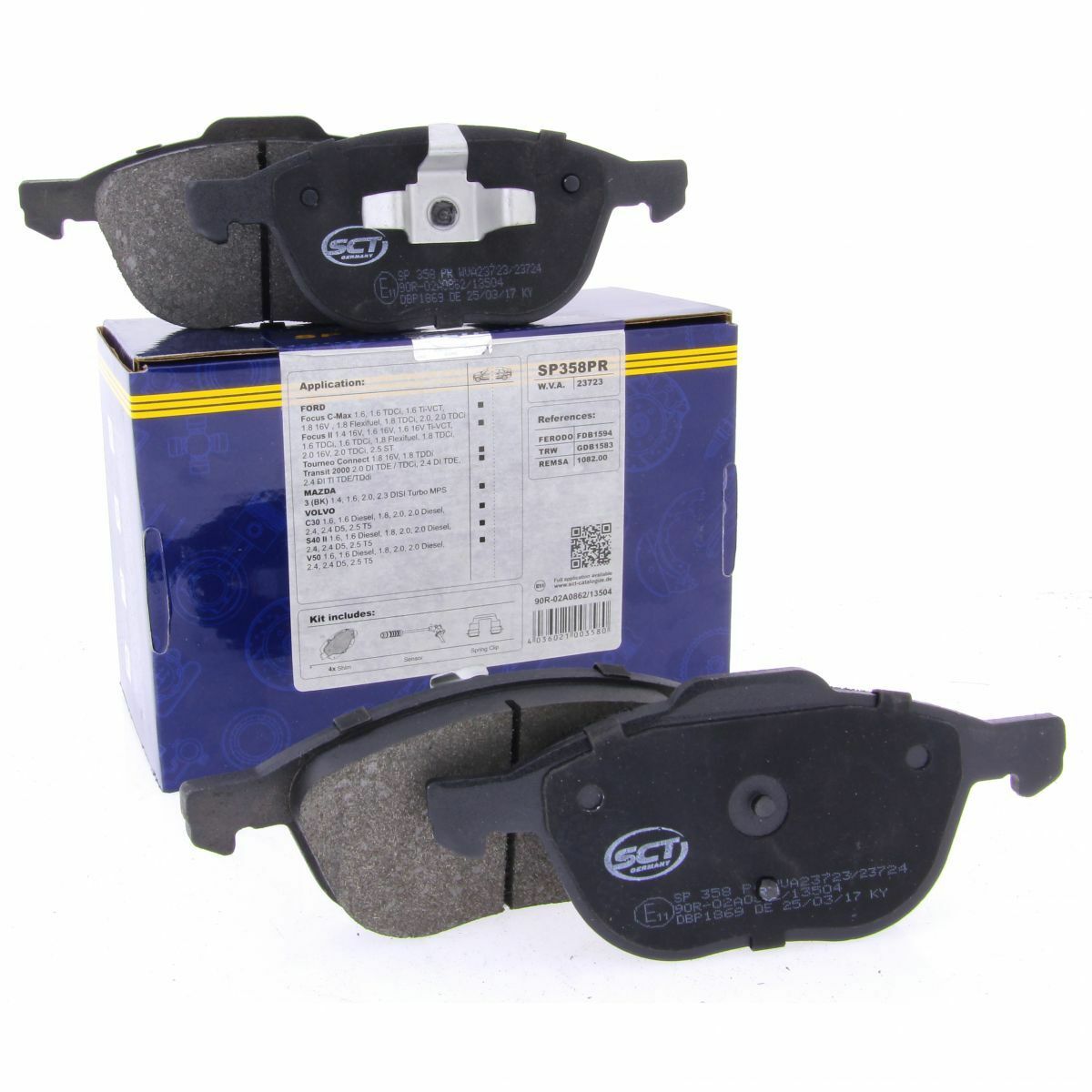 SCT Bremsbeläge SP358PR Bremsklötze Bremsbelagsatz Bremsen vorne Ford Volvo
