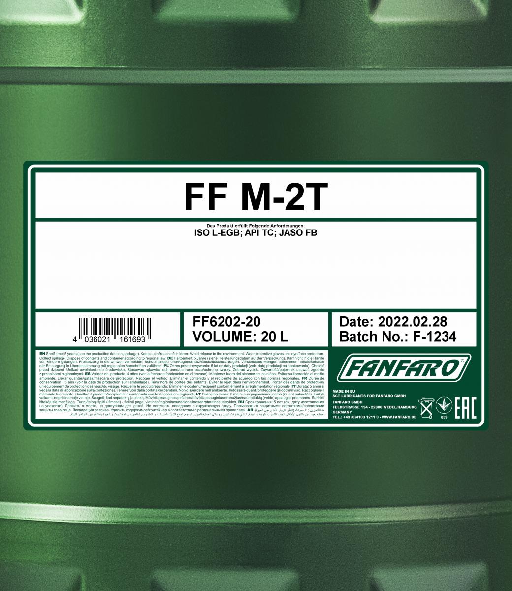 40 Liter (2x20) FANFARO M-2T 2-Takt-Motorenöl API TC Jaso FB Iso-L-EGB
