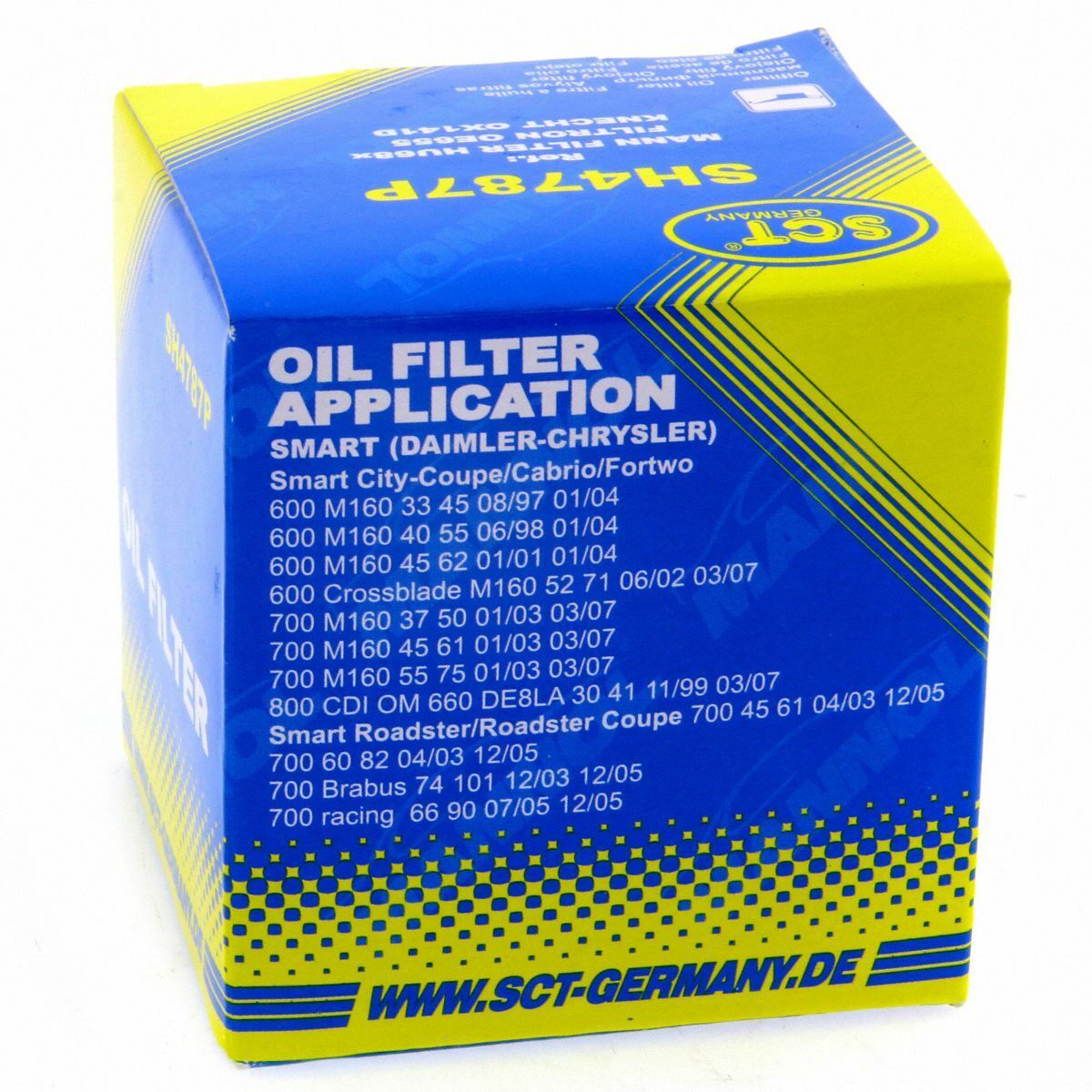 SCT Ölfilter SH4787P Filter Motorfilter Servicefilter Patronenfilter passend für Smart