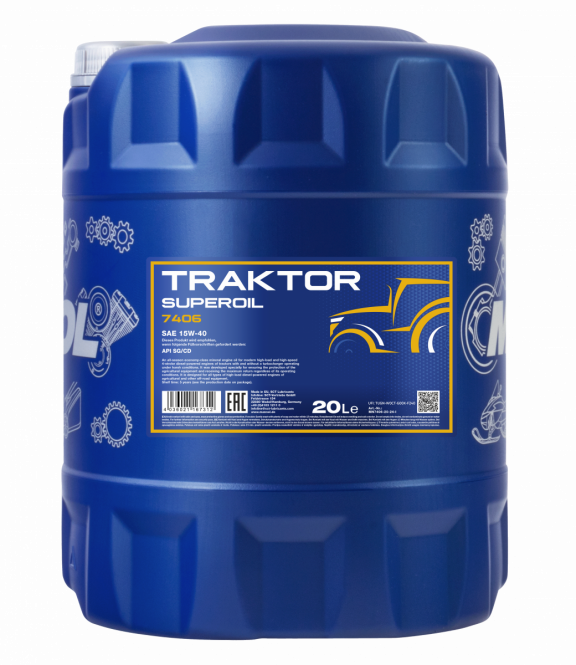 20 Liter MANNOL TRAKTOR SUPEROIL 15W-40 Motoröl Traktoröl API SG CD