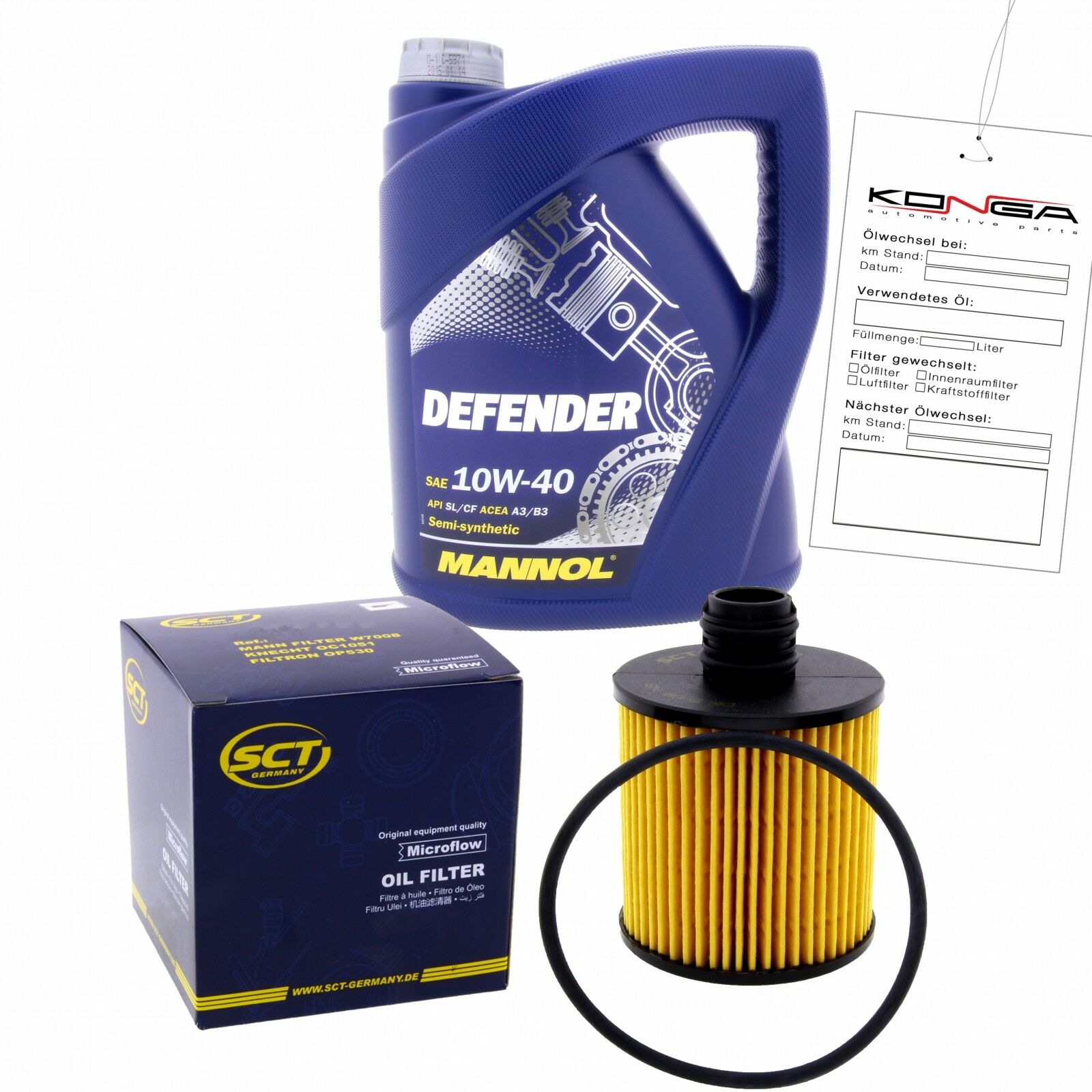 Inspektionskit MANNOL Defender 10W-40 passend für Peugeot Partner Kasten 1.4 Combispace