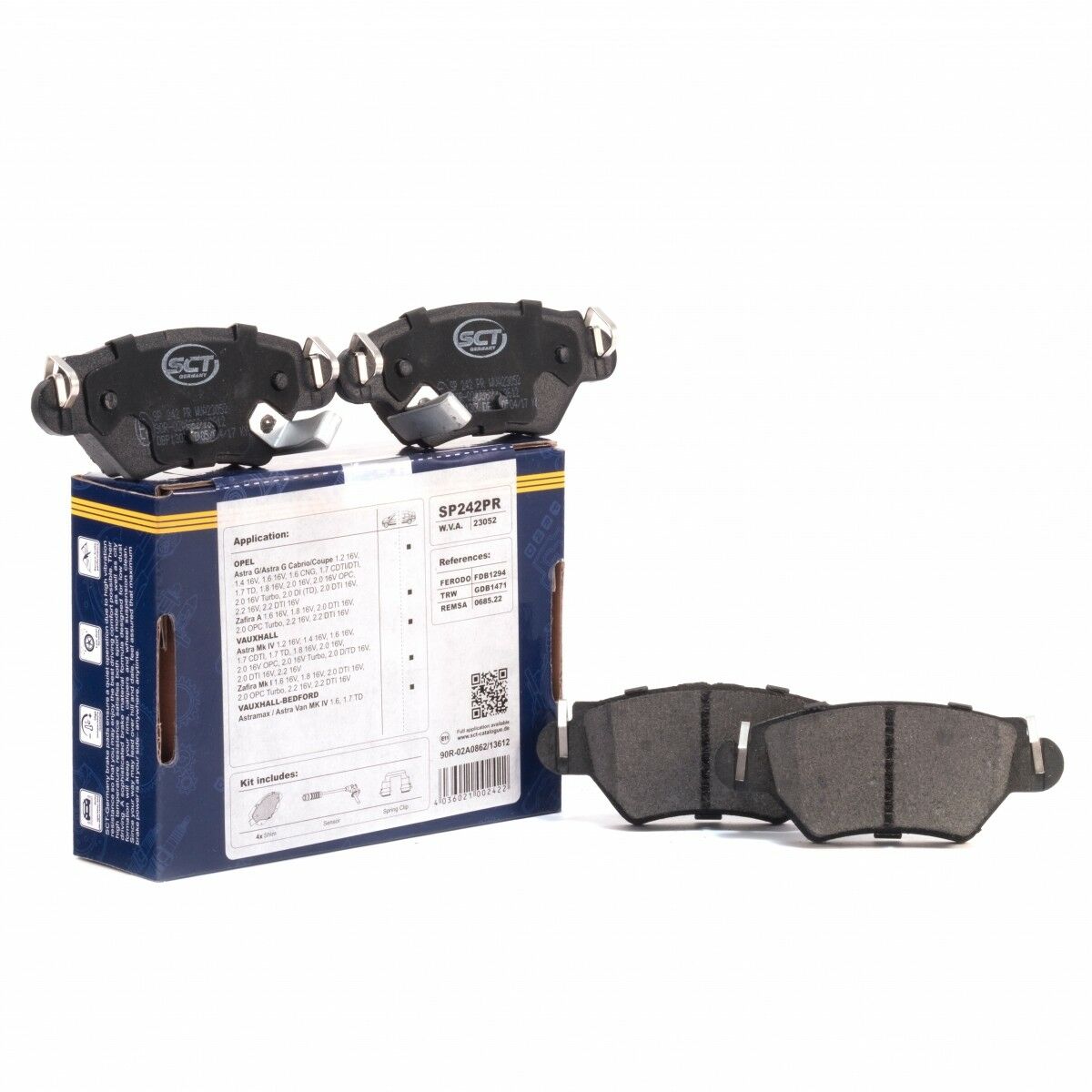 SCT Bremsbeläge SP242PR Bremsklötze Bremsbelagsatz passend für Opel Bremsen Satz hinten
