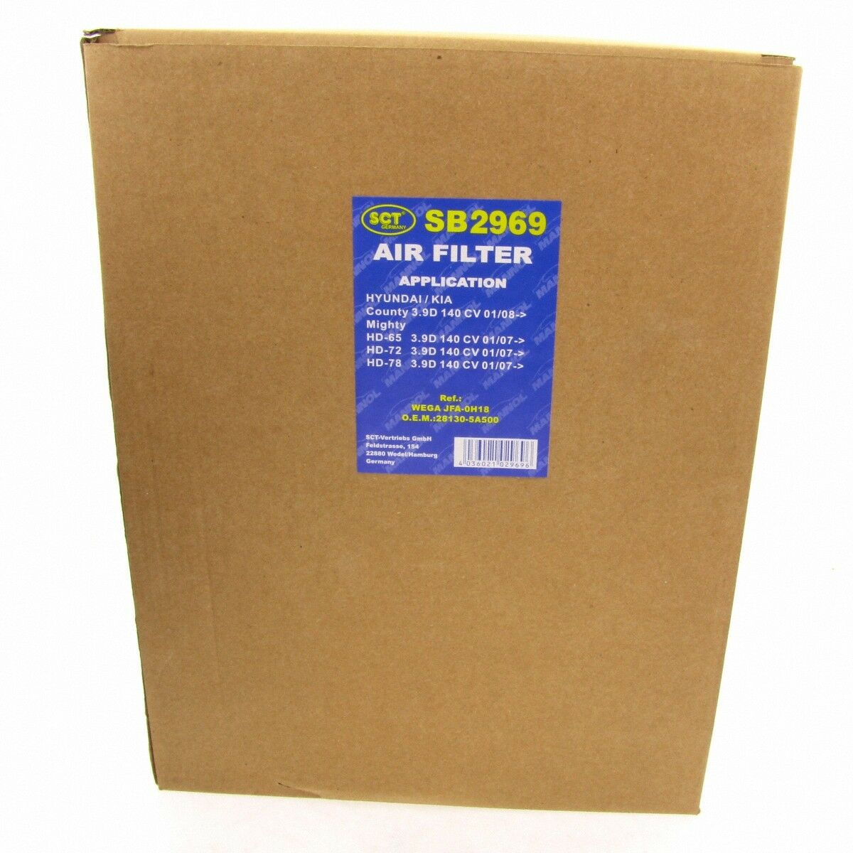 Luftfilter Fahrzeugfilter SB2969 Motorluftfilter Luft Filter Hyundai SCT