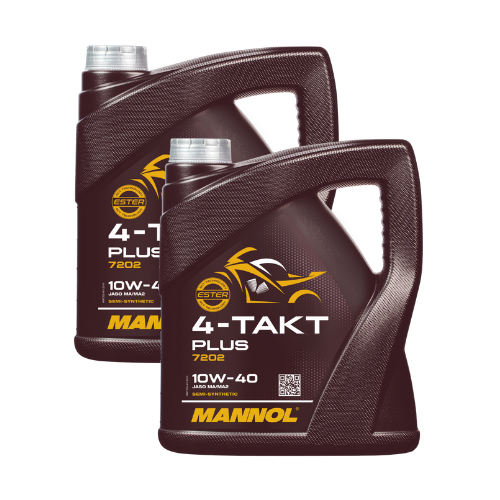 8 Liter (2x4) MANNOL 4-Takt Plus 10W-40 7202 API SL Motorradöl