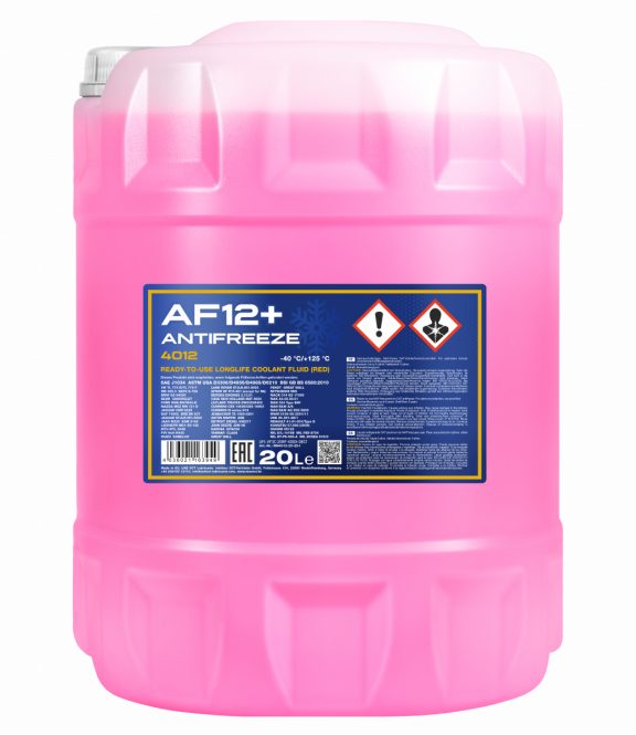 20 MANNOL Antifreeze AF12+ Frostschutz Fertiggemisch rot -40°C G12+