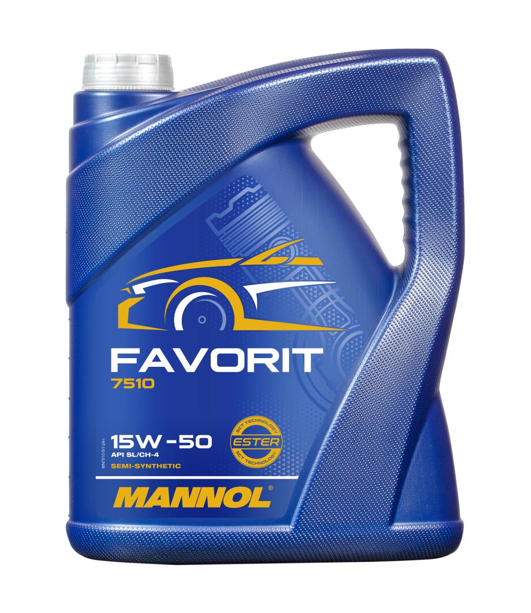 5 Liter MANNOL Favorit 15W-50 API SL CH-4 Motoröl 15W50 4036021505404