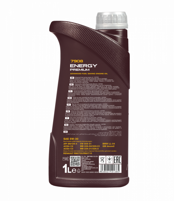 1 Liter MANNOL Energy Premium 7908 5W-30 Motoröl API SP