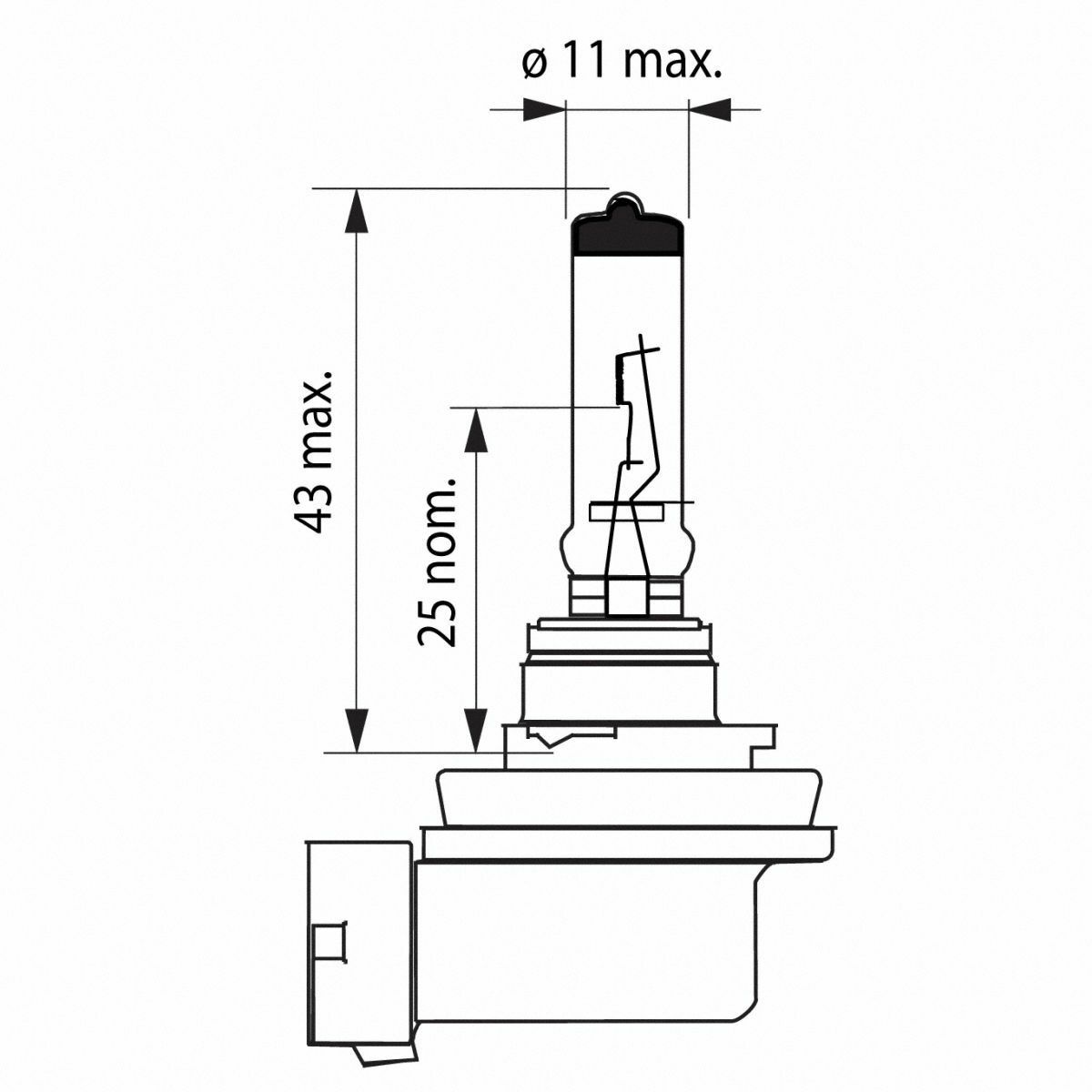 2x H8B OSRAM Original Line OEM 64242 Halogenlampe Autolampe Set