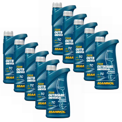 10 Liter (10x1) MANNOL Outboard Universal API TC Motoröl Außenbordmotoröl
