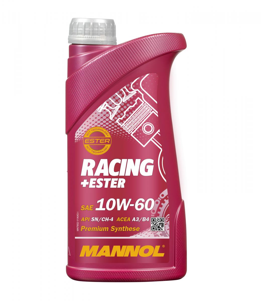 1 Liter MANNOL Racing Ester 10W-60 API SN CH-4 Motoröl ACEA A3/B4