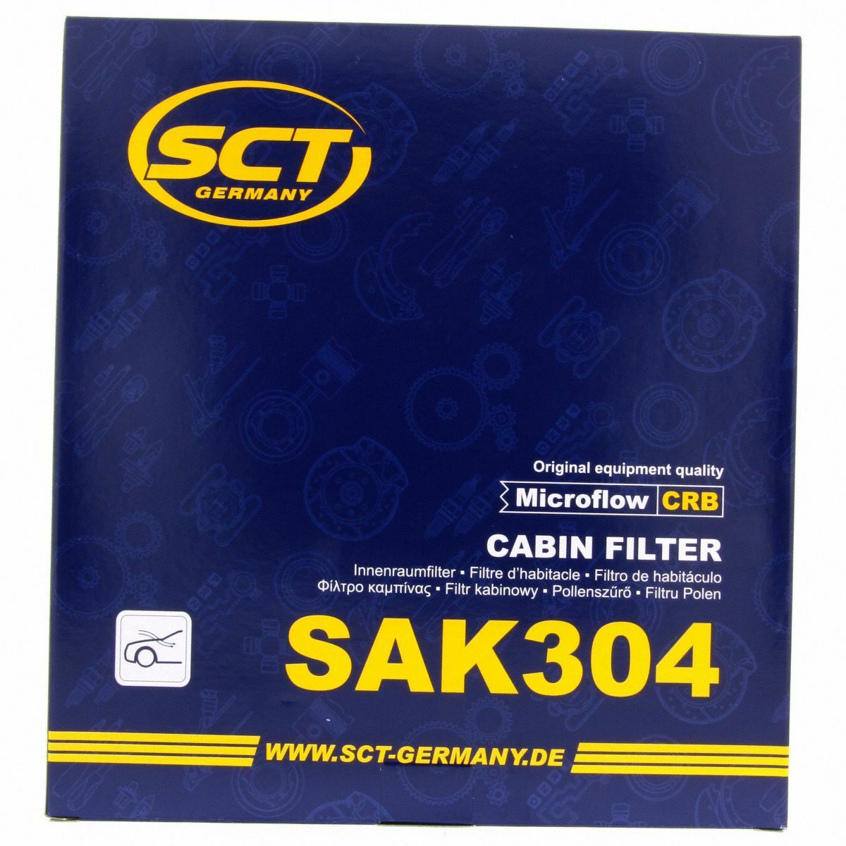 SCT Innenraumfilter Fahrzeugfilter mit Aktivkohle SAK 304 Luft Filter passend für VW