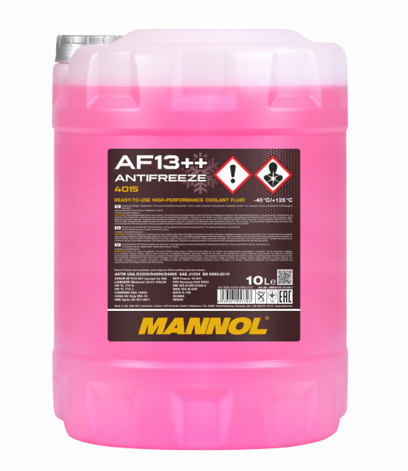 Kühlerfrostschutz 20 Liter (2x10) MANNOL Antifreeze AF13++ (-40 °C) 4015 rot