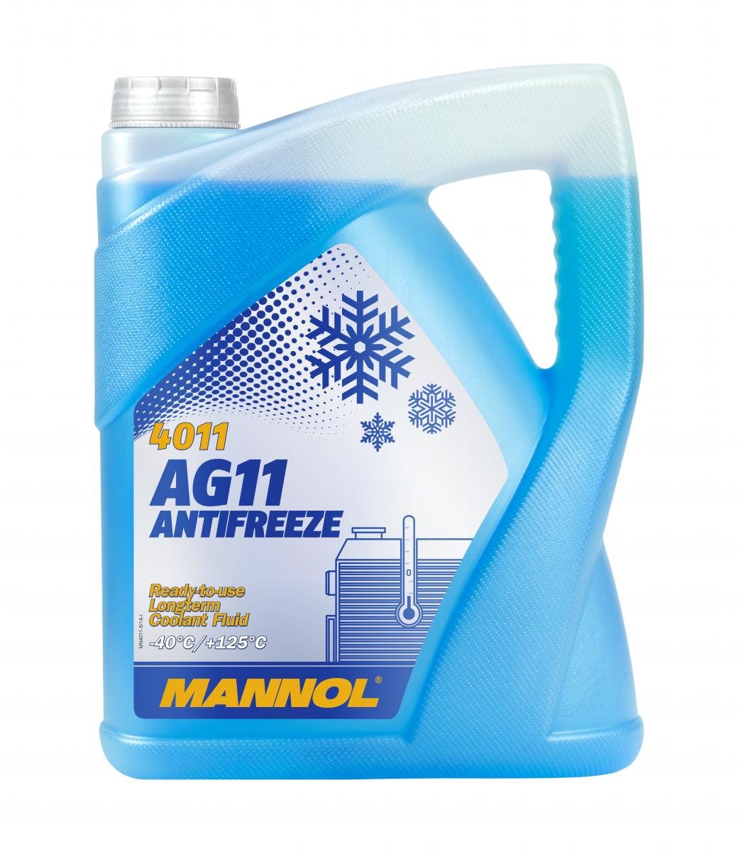 5 Liter MANNOL Antifreeze AG11 Fertiggemisch blau (-40°C) G11 Kühlerfrostschutz
